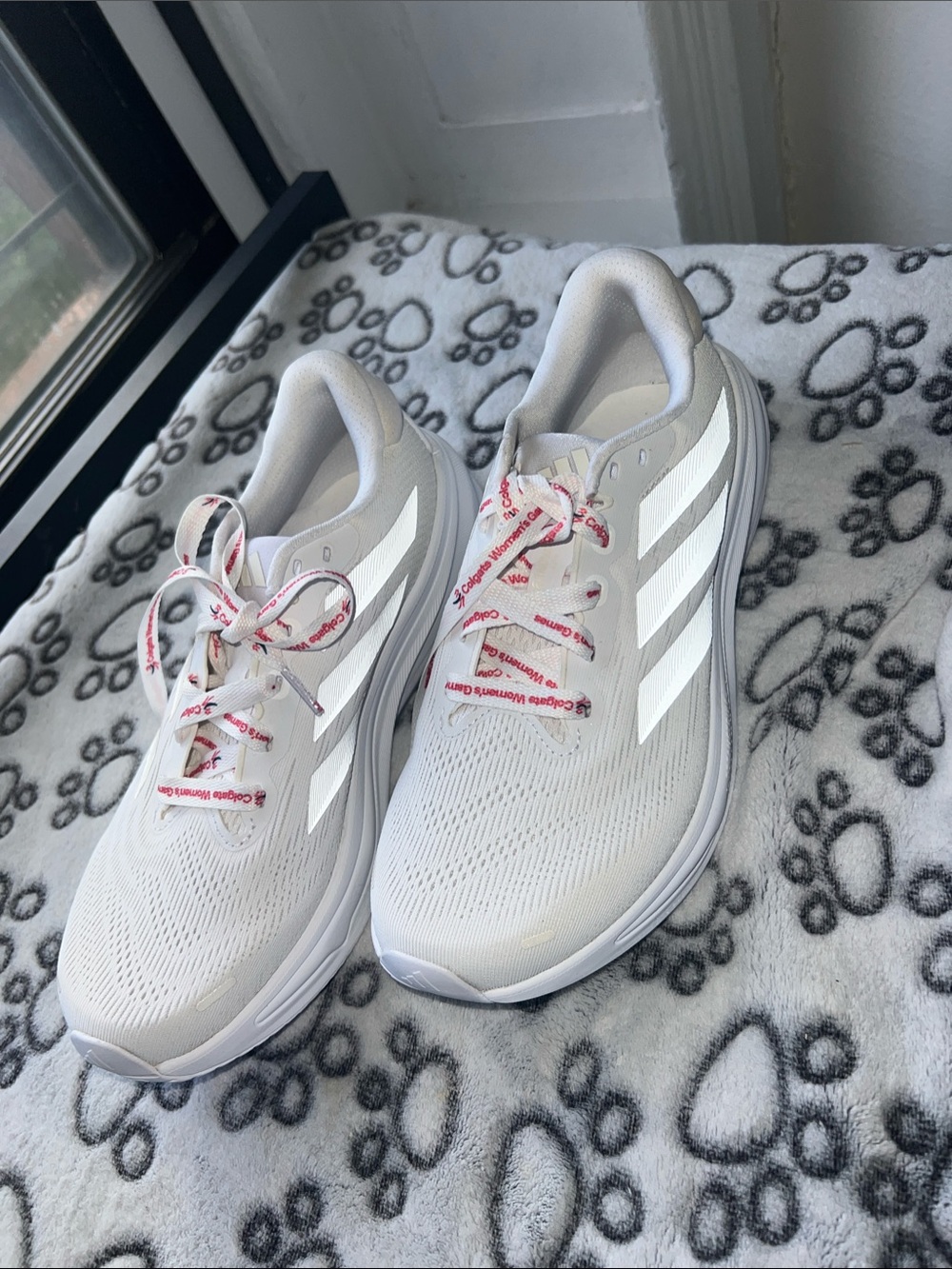 adidas Women’s Light Gray & White Athletic Running Shoes